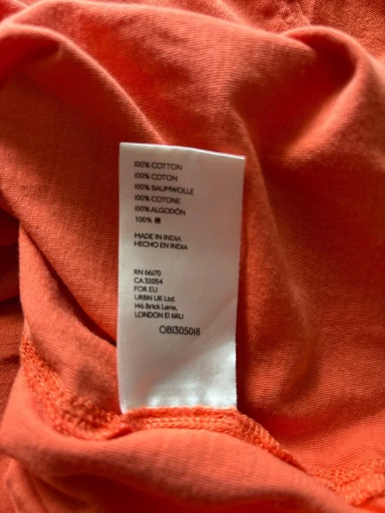 Anthropologie womens Orange Graphic Tee with Multicolor Nature Print - Picture 5 of 5